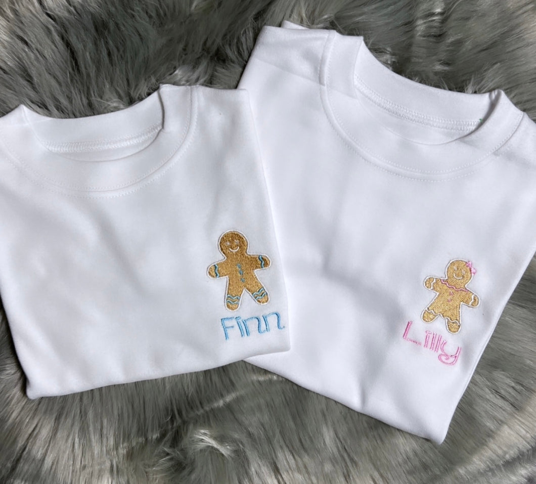 Personalised Children's Christmas Gingerbread Tee