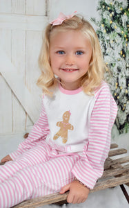 Personalised Embroidered Gingerbread Christmas Pyjamas