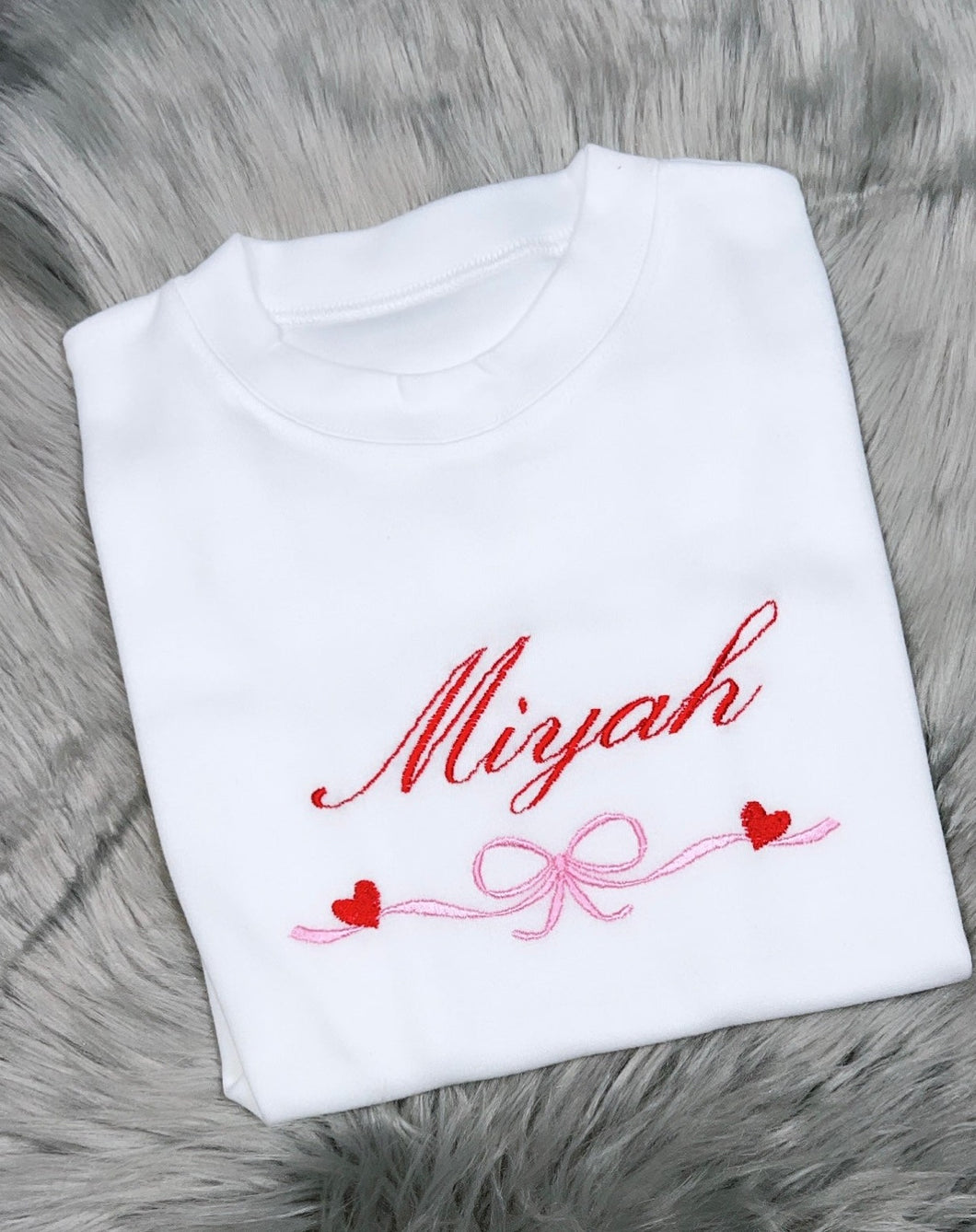 Personalised Children's Valentine's Heart Ribbon T-Shirt