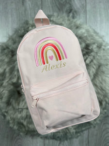 Personalised Embroidered Rainbow Backpack