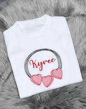 Load image into Gallery viewer, Personalised Children&#39;s Valentine&#39;s Heart Ring T-Shirt
