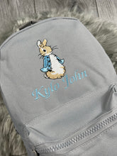 Load image into Gallery viewer, Personalised Embroidered Rabbit Name Backpack
