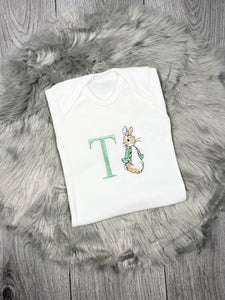 Embroidered Rabbit Easter Babygrow - BabyCraftsUK