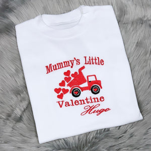 Personalised Children's Valentine's Heart Truck T-shirt