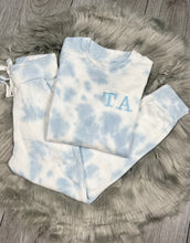Load image into Gallery viewer, Personalised Embroidered Tie Dye Lounge Set - Blue
