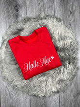 Load image into Gallery viewer, Personalised Children&#39;s Red Embroidered Valentine Jumper/Sweatshirt

