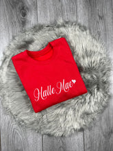 Load image into Gallery viewer, Personalised Children&#39;s Red Embroidered Christmas Jumper/Sweatshirt
