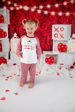 Load image into Gallery viewer, Personalised Valentine&#39;s Stripe Pyjamas
