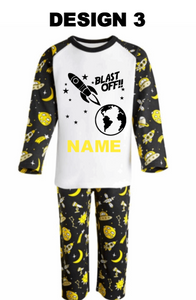 Personalised Children's Space Pyjama's