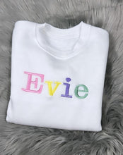 Load image into Gallery viewer, White Pastel Embroidered Sweatshirt
